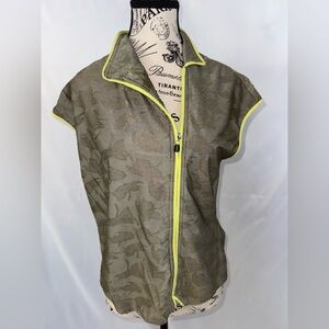 Jamie Sadock Textured Golf Polo with Neon Accents (v)